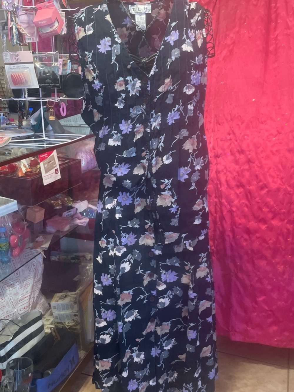 Floral Lace-Up blue Maxi skirt set with Lavender Blooms